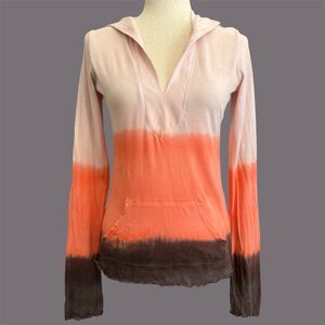 Juicy Couture Vintage Y2K Hooded Top Size M Ombre Tie Dye Hoodie Made in USA